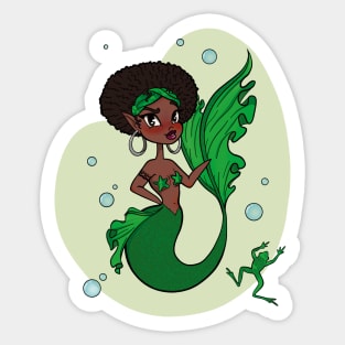 Green Swamp Mermaid Sticker